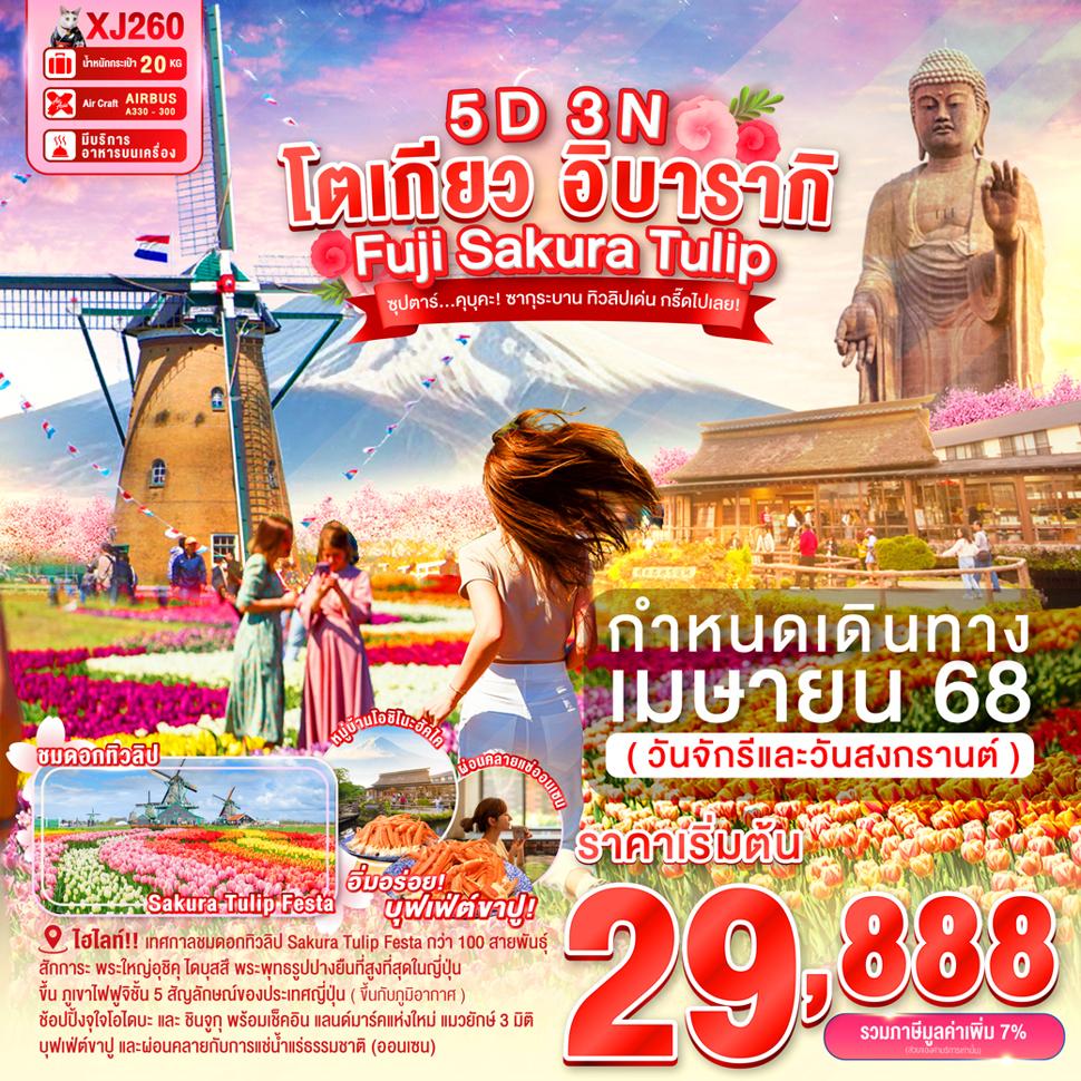 TOKYO IBARAKI FUJI SAKURA TULIP 5D 3N BY XJ -- APR'25 --- ซุปตาร์...คุบุคะ! ซากุระบาน ทิวลิปเด่น กรี๊ดไปเลย!