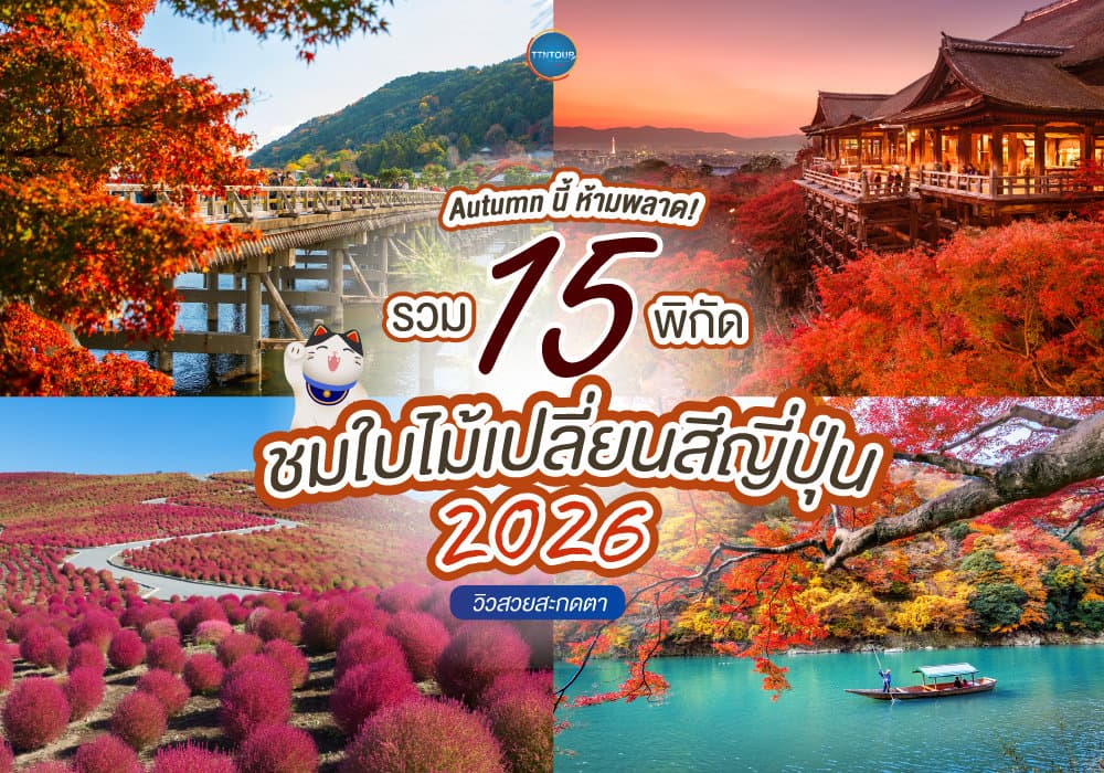 15 พิกัดชมใบไม้เปลี่ยนสีญี่ปุ่น 2026 